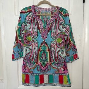 Robert Graham Paisley Beaded Tunic